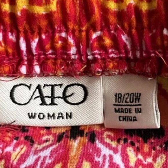 CATO BOHO WIDE LEG CAPRI PLUS 18-20 W LIKE NEW - Picture 6 of 8